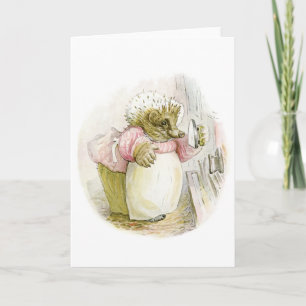 Tarjeta Erizo con señora Tiggy-Bígaro del hierro