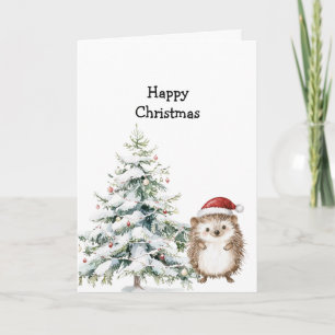Tarjeta Erizo Feliz Navidad