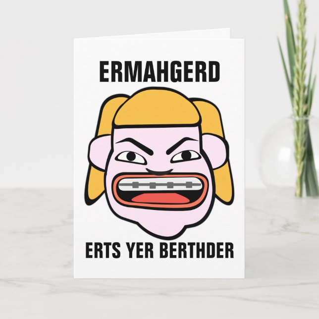 Tarjeta Ermahgerd Herper Berthder (Anverso)