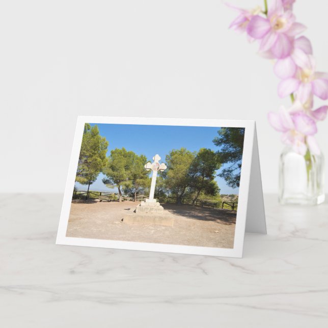 Tarjeta Ermita de Santa Bárbara, Lliria, Valencia, España (Orquídea)