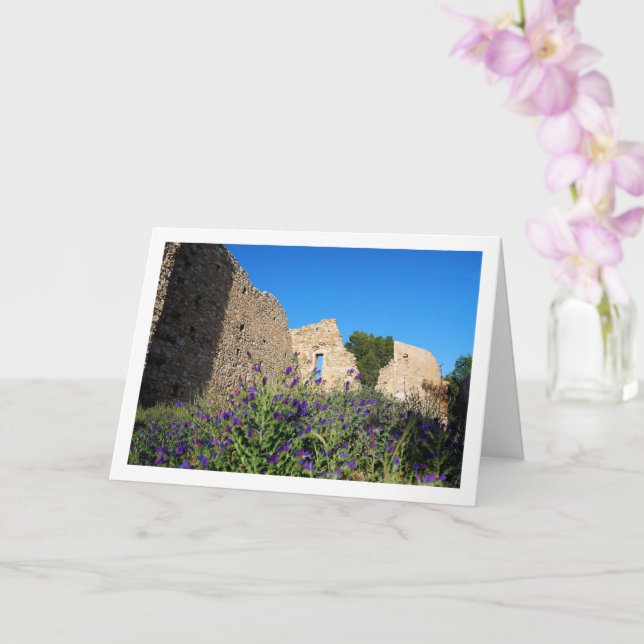 Tarjeta Ermita de Santa Bárbara, Retrato Floral, España (Orquídea)