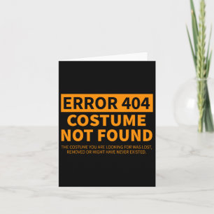 Tarjeta Error 404 Disfraz No Encontrado Divertido Perezoso