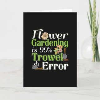 Tarjeta Error de Trowl de jardinería de flores - Gardener 