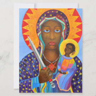Tarjeta Erzulie Dantor Lwa Vudú de la Virgen Morena
