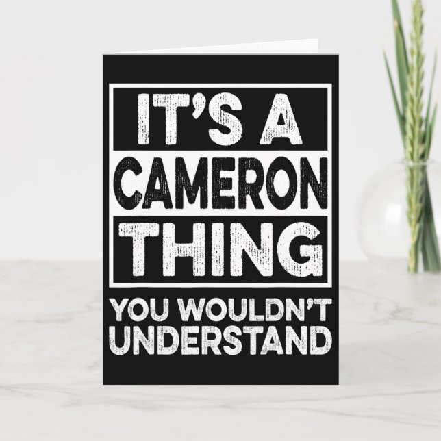 Tarjeta Es algo de Cameron que no entenderías Chris (Anverso)