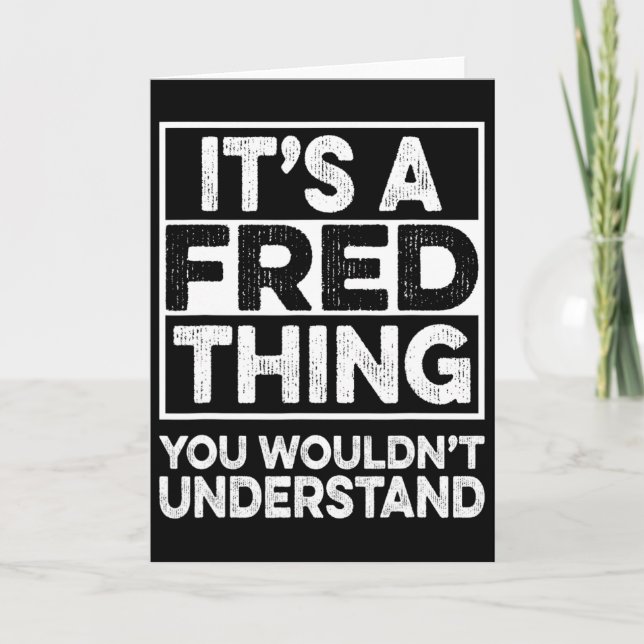 Tarjeta Es algo de Fred que no entenderías Fred Chr (Anverso)