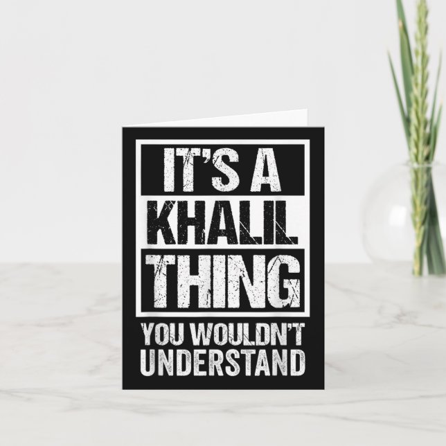 Tarjeta Es Algo De Khalil Que No Entenderías Apellido  (Anverso)