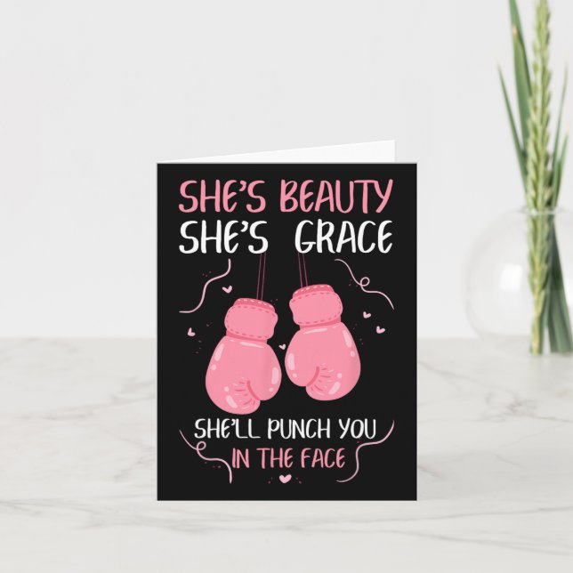 Tarjeta Es belleza, es gracia, te golpeará en la F (Anverso)