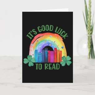 Tarjeta Es Buena Suerte Leer Día De San Patricio Profesor 