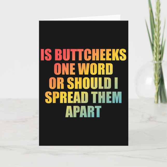 Tarjeta ¿Es Buttcheeks una sola palabra o debería separarl (Anverso)