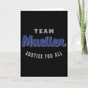 Tarjeta Es Camiseta de Team Mueller Anti Trump Resistir