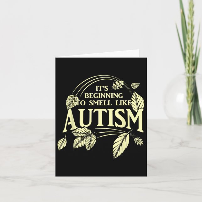 Tarjeta Es casi un curioso autismo de acción de gracias au (Anverso)