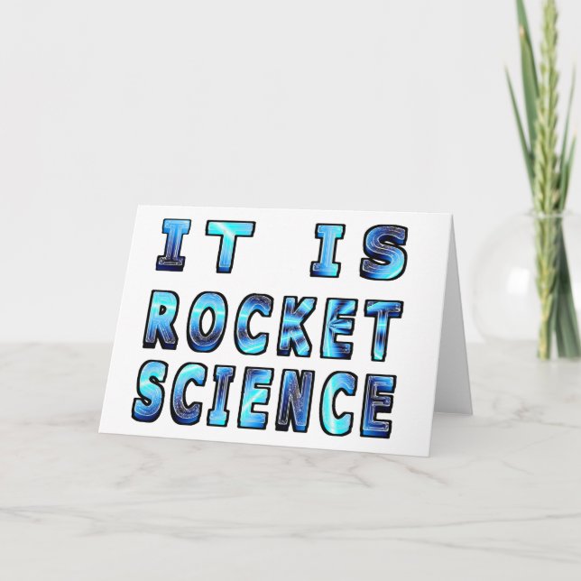 Tarjeta Es Ciencia De Cohetes En 3D (Anverso)