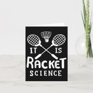 Tarjeta Es ciencia de raqueta de bádminton
