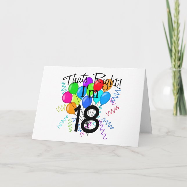 Tarjeta Es cierto que tengo 18 años. Cumpleaños (Anverso)