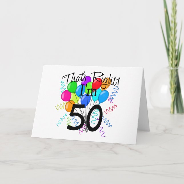 Tarjeta Es cierto que tengo 50 años. Cumpleaños (Anverso)