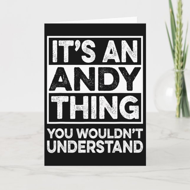 Tarjeta Es Cosa De Andy No Lo Entenderías Andy Ch (Anverso)
