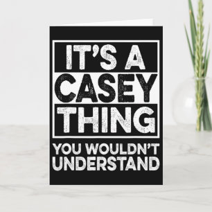 Tarjeta Es Cosa De Casey, No Lo Entenderías Casey C