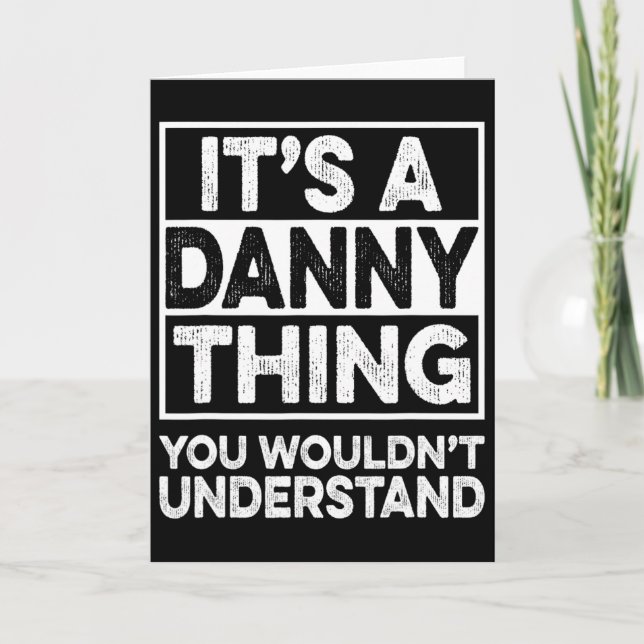 Tarjeta Es Cosa De Danny, No Lo Entenderías Danny C (Anverso)