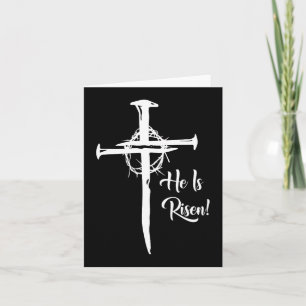 Tarjeta Es Cruz De Risen Jesús Religioso Día De Pascua Chr
