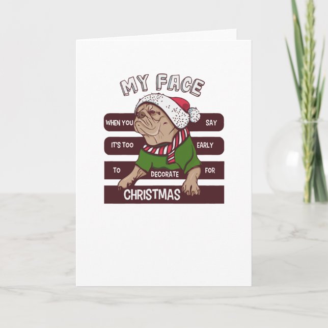 Tarjeta es demasiado pronto para Navidad (Anverso)