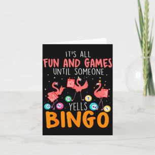 Tarjeta Es divertido hasta que alguien grita Bingo L