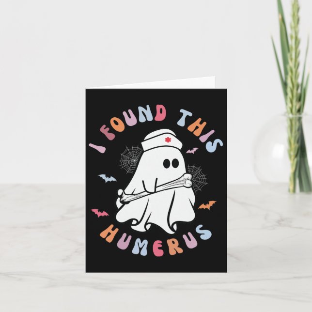 Tarjeta Es Divertido Que Encontré Este Humerus Boo Ghost H (Anverso)
