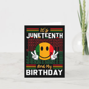 Tarjeta Es el 10 de junio y mi cumpleaños, la Black Freedo