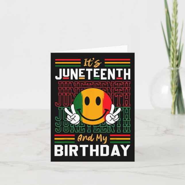 Tarjeta Es el 10 de junio y mi cumpleaños, la Black Freedo (Anverso)