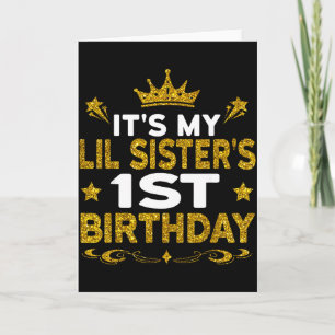 Tarjeta Es el 1er cumpleaños de mi hermanita Feliz cumplea