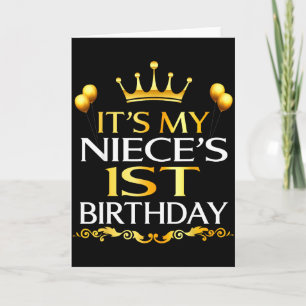 Tarjeta Es el 1er cumpleaños de mi sobrina Feliz cumpleaño