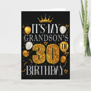 Tarjeta Es el 30 cumpleaños de mi nieto Feliz cumpleaños 3