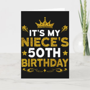 Tarjeta Es el 50 cumpleaños de mi sobrina Feliz cumpleaños