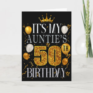 Tarjeta Es el 50 cumpleaños de mi tía Feliz cumpleaños 50 