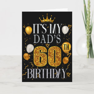 Tarjeta Es el 60 cumpleaños de mi papá Feliz cumpleaños 60