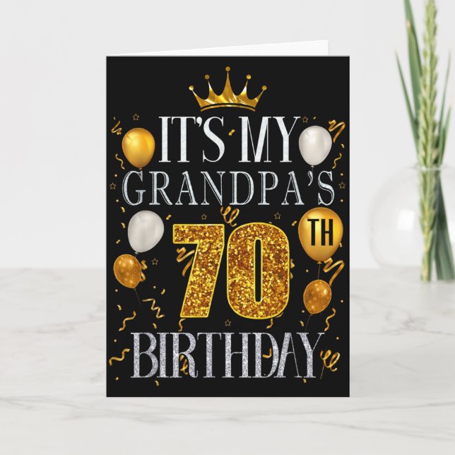 Tarjeta Es el 70 cumpleaños de mi abuelo Feliz cumpleaños  (Anverso)
