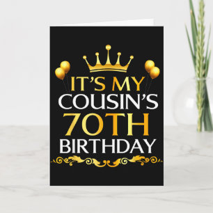 Tarjeta Es el 70 cumpleaños de mi primo Feliz cumpleaños 7