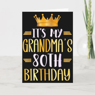 Tarjeta Es el 80 cumpleaños de mi abuela Feliz 80 años _