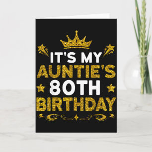 Tarjeta Es el 80 cumpleaños de mi tía Feliz cumpleaños 80