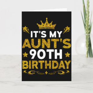 Tarjeta Es el 90 cumpleaños de mi tía Feliz cumpleaños 90 