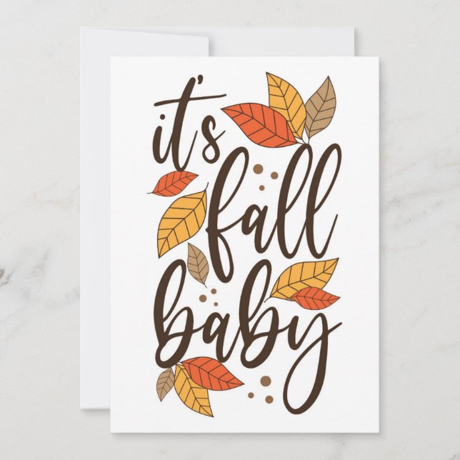 Tarjeta Es el bebé otoño (Anverso)