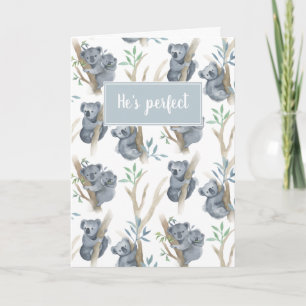 Tarjeta Es el bebé perfecto Koala felicitaciones