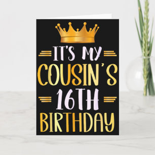 Tarjeta Es el cumpleaños número 16 de mi primo Feliz 16 añ