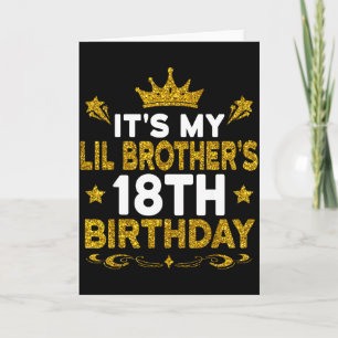 Tarjeta Es el cumpleaños número 18 de mi hermano menor Fel