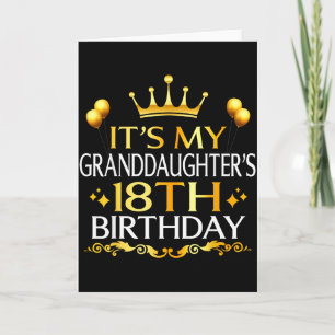 Tarjeta Es el cumpleaños número 18 de mi nieta Feliz 18 añ