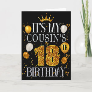 Tarjeta Es el cumpleaños número 18 de mi primo Feliz cumpl