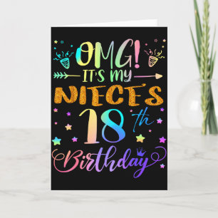 Tarjeta Es el cumpleaños número 18 de mi sobrina Dulces 18
