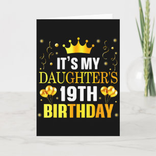 Tarjeta Es el cumpleaños número 19 de mi hija Feliz cumple