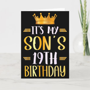 Tarjeta Es el cumpleaños número 19 de mi hijo Feliz 19 año