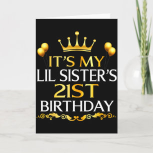 Tarjeta Es el cumpleaños número 21 de mi hermanita Feliz 2